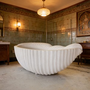 <span class=keywords><strong>Baignoire</strong></span> autoportante en marbre au design coquillage, forme conque, pour salle de bain, décoration d'hôtel moderne, fournie directement par l'usine - Product Image 4