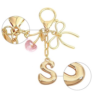 Portefeuille en cuir mignon populaire d'inspiration européenne et américaine avec motif lettres bulles, cerise et nœud pour sacs - Product Image 2