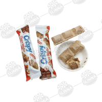 Bâtonnets de gaufrettes croustillantes au chocolat, fourrés au chocolat au lait, bâtonnets de biscuits, bonbons halal, chocolat composé aux fruits et aux noix, barres individuelles, bonbons pour enfants