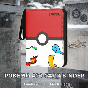 Classeur de cartes à collectionner 4 Pocket400 cartes en PU <span class=keywords><strong>Pikachu</strong></span> Design personnalisé Sports Baseball Football <span class=keywords><strong>Album</strong></span> Wholesale TCG Holder - Product Image 2
