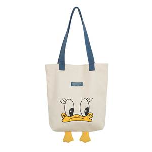 Sac fourre-tout en toile avec motif de canard mignon, série de sacs à déjeuner et de sacs de courses avec fermeture magnétique pour femmes et filles - Product Image 5