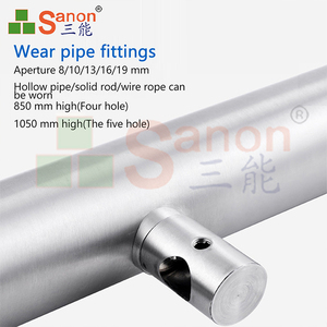 SANON Inox Präzisionsguss-Balustrade für Satin spiegel <span class=keywords><strong>304</strong></span> 316 Edelstahl-Stangen halter für Handlauf - Product Image 5