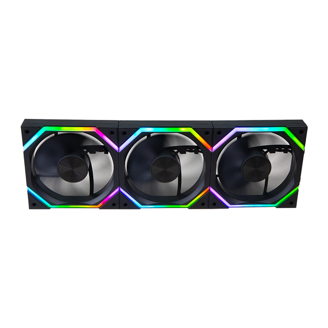 Newest 120mm ARGB LED PC Case Fan Colorful Design with Liquid Cooler and 3/4Pin Interface Includes ARGB Controller Set