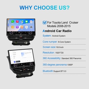 NaviHua New Design 19.8 Inch Touch Screen Android Car Monitor for Toyota Land Cruiser LC200 2008 2015 - Product Image 6