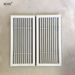 Grille de ventilation en alliage d'aluminium, extérieure, étanche à la pluie, entrée et sortie d'air, <span class=keywords><strong>volume</strong></span> d'air réglable, persienne, design moderne, rectangulaire - Product Image 2