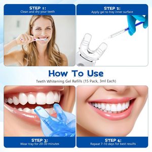 Kit de 12 Jeringas de Gel Blanqueador Dental, Recargas de Gel Blanqueador de 3 ml para Dientes Sensibles, Funciona con Luz LED y Bandeja - Product Image 5