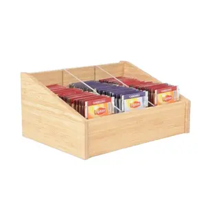 Hot Sale Acrylic and Wood Display Stand for Tea Bag and Condiment