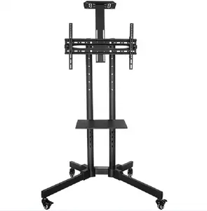 C1500 Wall Bracket Tled Tv Floor Stand TV Cart Trolley For 42"-65" Inch LED LCD Plasma Flat Screen Panels With Wheels