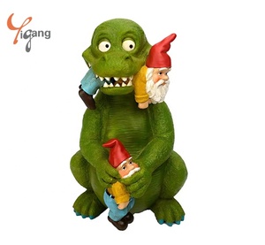 Progettato su misura in fibra di vetro 3D ornamenti <span class=keywords><strong>da</strong></span> giardino <span class=keywords><strong>esterno</strong></span> grazioso giardino paesaggistico dinosauro nano scultura in resina all'aperto - Product Image 5