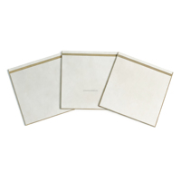 Pelat Piezoelektrik Keramik PZT-5 Ultra Tipis Sensitivitas Tinggi Persegi 10x10x0.2mm dengan Kabel Penghubung