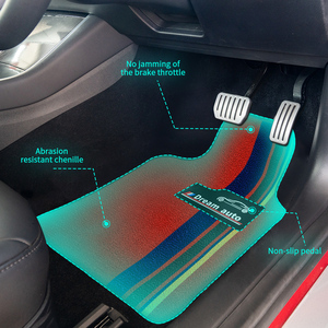 Muchkey Haute qualité de luxe <span class=keywords><strong>Cherise</strong></span> 4cs Universal Carpet Fit 98% Car Model Interior Accessories Car Floor Mats - Product Image 4