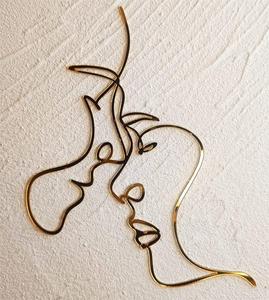 Línea Simple acrílico Topper arte bohemio mujeres negro dorado señora cara <span class=keywords><strong>pastel</strong></span> decoraciones - Product Image 5