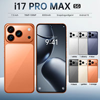 Neuestes I17Pro Max Octa-Core Smartphone 7,3 Zoll HD AMOLED 90Hz Display Android 14 Deutsch Französisch Spanisch Dual-SIM 4500mAh Akku