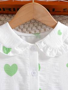 Baby-Mädchen Freizeitjacke mit Lotuskragen, Langarm-Cardigan aus 100% Polyester, Bedruckt für Frühling und Herbst - Product Image 3