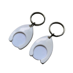 Custom Raindrop Trolley Coin <b>Keychains</b> - Promotional Shopping Cart Tokens - Product Image 3