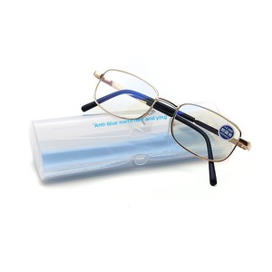 Gafas de Lectura Anti-Luz Azul Noble Gentleman <span class=keywords><strong>para</strong></span> Hombre, Diseño de Montura Recta, <span class=keywords><strong>Lentes</strong></span> Transparentes, Colores Dorado/Negro/Transparente - Product Image 4