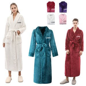 Di alta qualità personalizzato ricamo Logo di lusso Hotel di grandi dimensioni coppia accappatoio per uso domestico accappatoi per gli uomini e le donne - Product Image 1