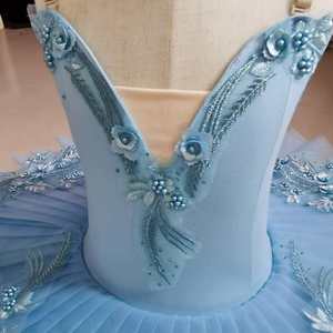 Tutu de ballet professionnel pour filles, bleu et rose, style platine, robe de soirée pour <span class=keywords><strong>ballerine</strong></span>, costume de danse pour femmes adultes, enfants et jeunes filles - Product Image 5