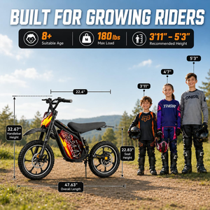 eAhora S4 Plus Moto électrique tout-terrain pour enfant avec batterie 48V10.4AH et 3 vitesses réglables - Product Image 5
