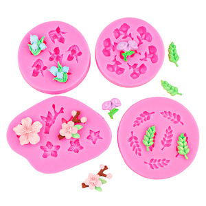 Daisy Plum Blossom Flower Leaves <span class=keywords><strong>Fondant</strong></span> Molde <span class=keywords><strong>de</strong></span> silicona DIY Sugar Craft Baking Cake Decoración Moldes <span class=keywords><strong>de</strong></span> arcilla - Product Image 5