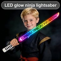 Réplique de katana LED Demon Slayer, costume d'anime pour Halloween, épée de samouraï lumineuse, katana LED changeant de couleur avec effets sonores