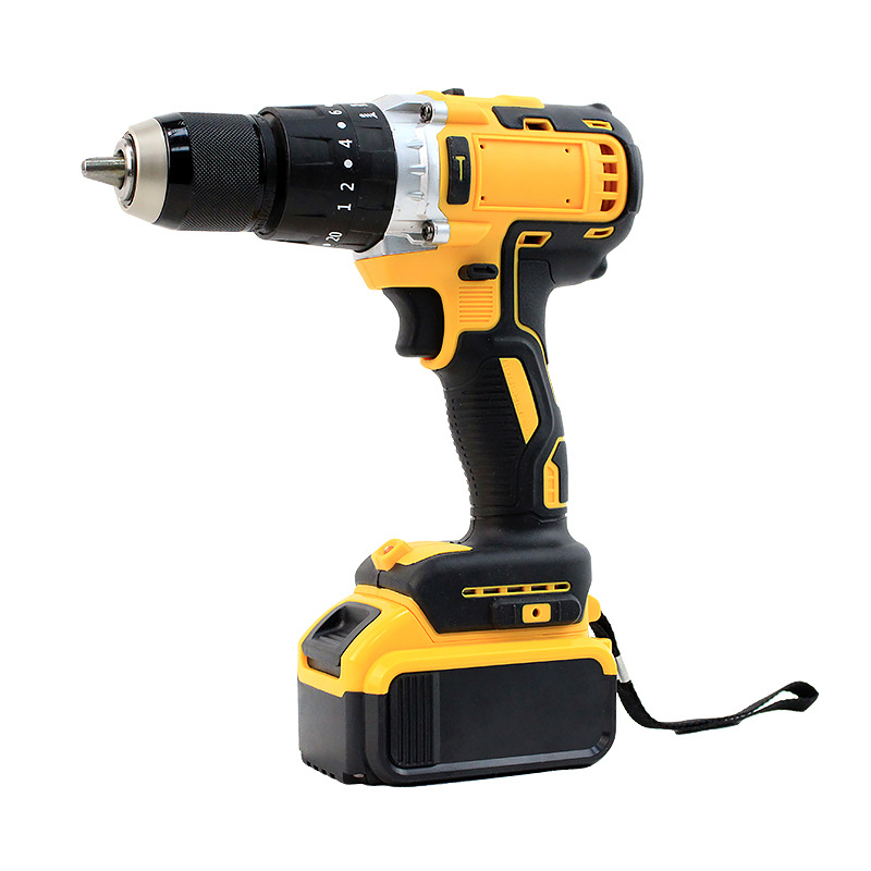 High Power 13mm Metal Chuck Brushless Lithium Electric Drill Cordless Hammer Mini Forward Reverse Multi-Function Impact Tool