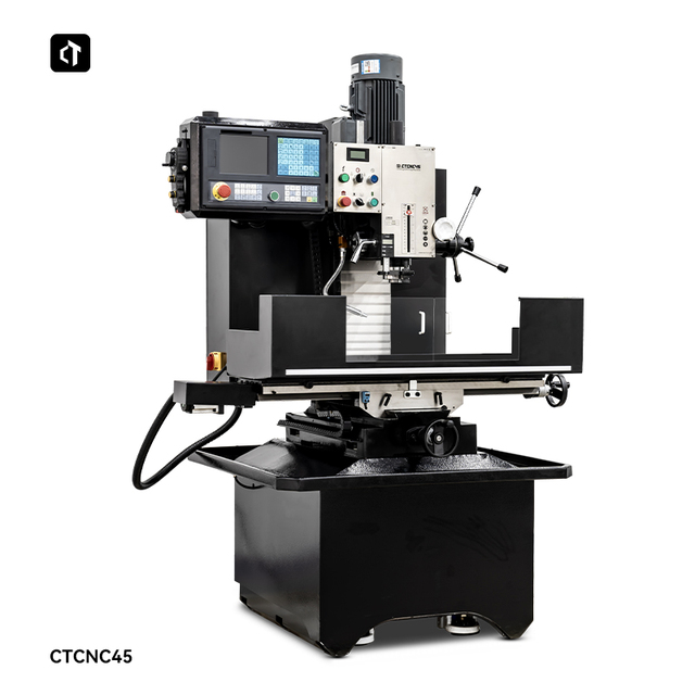 New CTMACH Vertical Motor 7045 Mini CNC Mill Drill Machine Large Worktable 3-Axis R8 Spindle High School Factory Household