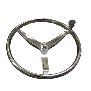 Volant sport en acier inoxydable de 15.5 pouces avec bouton de commande pour <span class=keywords><strong>bateau</strong></span> et voilier - Product Image 5