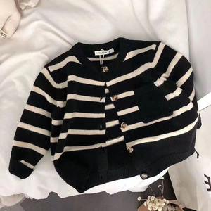 Nouveau Pull <span class=keywords><strong>d</strong></span>'<span class=keywords><strong>Hiver</strong></span> Rayé <span class=keywords><strong>pour</strong></span> Enfants 2024, Cardigan <span class=keywords><strong>d</strong></span>'Automne Unicolore <span class=keywords><strong>pour</strong></span> Filles et Garçons - Product Image 6