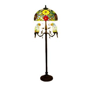 Lampe de sol en verre teinté de 46 cm de diamètre, inspirée de Tiffany, avec base E27/E26, lampes verticales LED pour bureau moderne, chambre à coucher, salon - Product Image 6