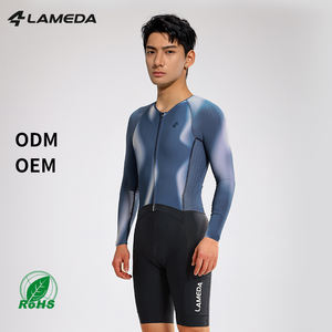 Macacão de Ciclismo Aero Pro Team para Homens, Uniforme de Ciclismo de Estrada com Mangas Cortadas a Laser, Logo Personalizado, Baixo MOQ - Product Image 1