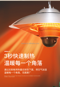 Calentador Eléctrico Infrarrojo para Exteriores de 1500W, Fibra de Carbono, Enchufe del Reino Unido, 220V, Protección contra Sobrecalentamiento, Control Remoto, Eficiente Energéticamente - Product Image 4