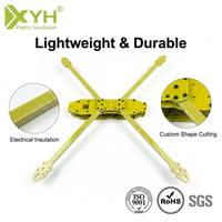 Châssis de drone personnalisé en FR4 jaune usiné CNC, léger, en fibre de verre époxy, pour quadricoptère de course, idéal pour les fabricants de drones DIY