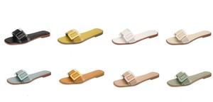 New Arrivals Footwear Pu <b>Slide</b> Slippers Adult Flat Shoes Famous Spring Summer Female Casual Outdoor Sandals - Product Image 6