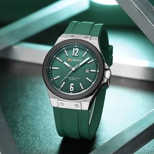 Reloj CURREN 8467 de Moda para Hombre, Deportivo, de Lujo, con Manecillas Luminosas, Correa de Silicona, Visualización de Fecha - Product Image 4