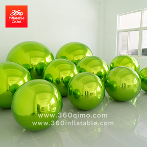 360 Ballons holographiques en PVC brillants de Noël gonflables, grande boule de miroir brillante gonflable pour le décor publicitaire de fête d'événement - Product Image 2