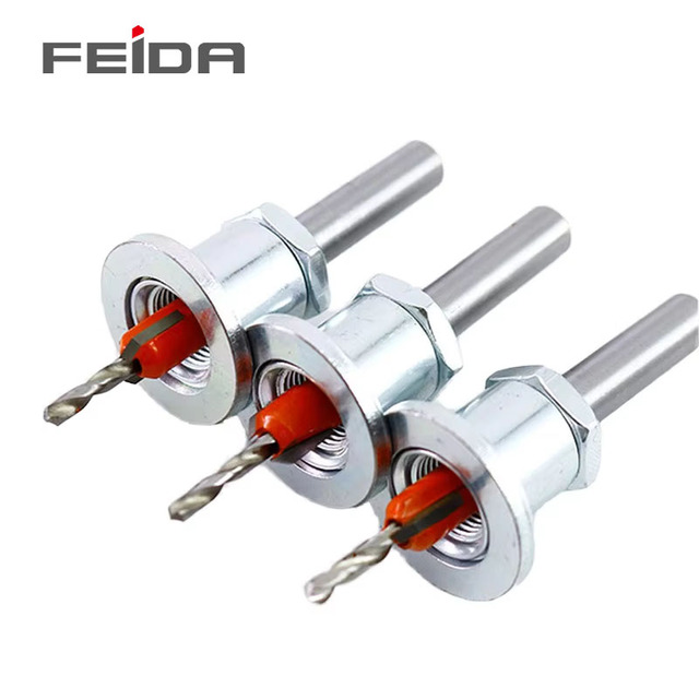 FEIDA  Countersunk Drill with Stopper Alloy Head Taper Hole Drill Screw Installation Woodworking Punch Drill