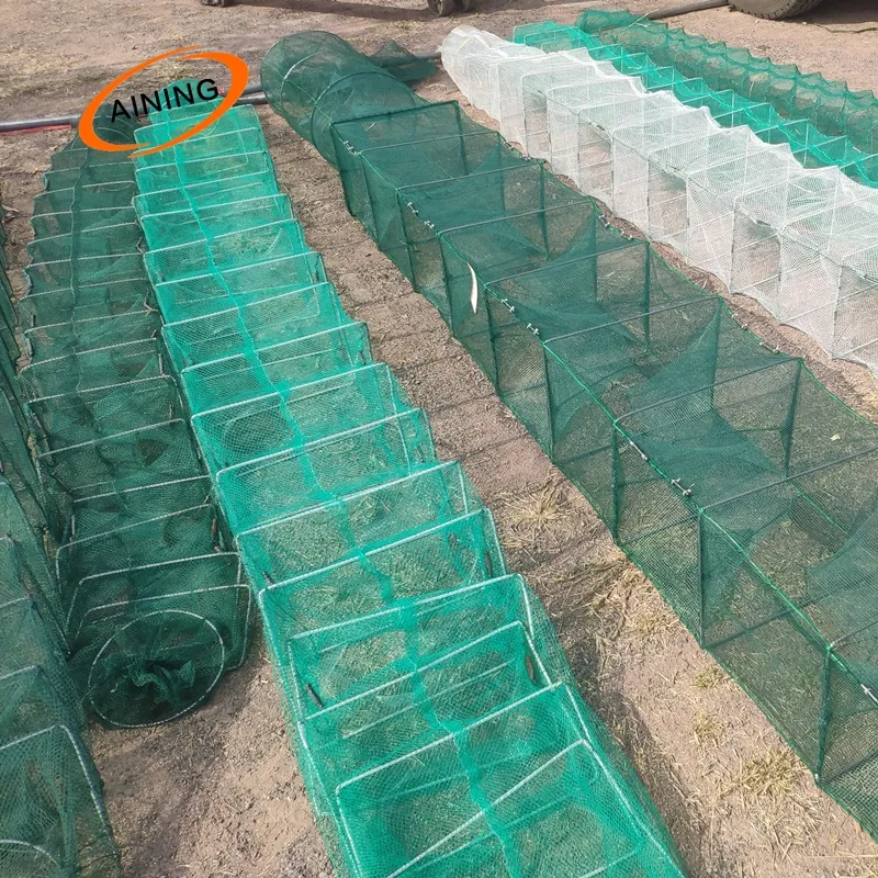 fishing net Ground cage Lobster Trap Crab Trap rede cage to Fish (3m 19sections 12 Fish Inlet)