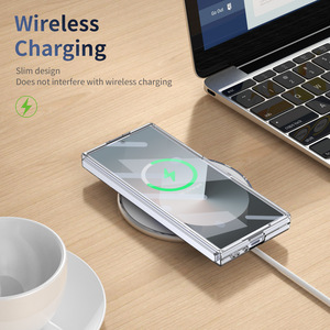 Support rotatif magnétique de haute qualité étui transparent pour <span class=keywords><strong>Samsung</strong></span> Z Fold 7 6 protecteur d'écran de charge sans fil couverture rigide antichoc - Product Image 2