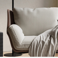 Canapé simple moderne minimaliste italien pour salon, fauteuil en cuir et tissu moderne