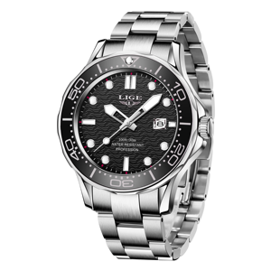 Relojes LIGE LG8936 para Hombre, Relojes de Pulsera Clásicos <span class=keywords><strong>con</strong></span> Bisel Giratorio, Relojes de Acero Inoxidable <span class=keywords><strong>con</strong></span> Manecillas Luminosas, <span class=keywords><strong>con</strong></span> Caja - Product Image 2