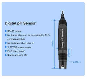 Sonde/sondeur/électrode de <span class=keywords><strong>pH</strong></span> numérique RS485 Modbus Haute stabilité Anti-interférence Précision 0,01 <span class=keywords><strong>pH</strong></span> OEM/ODM Utilisation industrielle en ligne - Product Image 6