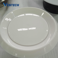 Vannes à disque en plastique modernes pour plafond, diffuseur d'air de retour circulaire pour système de ventilation CVC