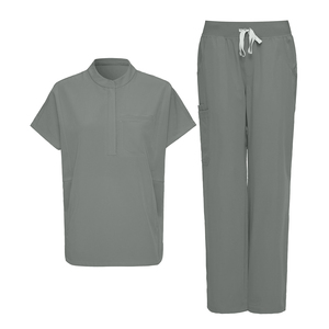 批发舒适风格美甲沙龙水疗工作服快干立领护士制服套装 - Product Image 5