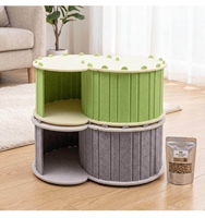 Nid pour chat en feutre double couche détachable, lit portable pour animaux de compagnie avec panneau de préhension, design vertical universel pour une utilisation en toutes saisons