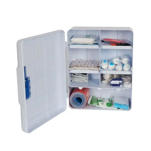 Caja de botiquín de primeros auxilios de plástico Caja de almacenamiento grande montada en la pared con cerradura - Product Image 1