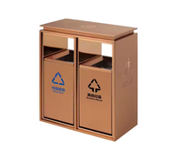Poubelle extérieure écologique en acier inoxydable de qualité supérieure, avec bac intérieur extractible et modules supérieurs personnalisables