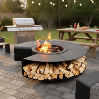 Brasero autonome européen pour jardin et terrasse, table de chauffage extérieure à bois, origine Chine