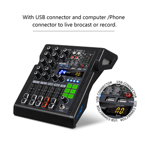 CHORDIO TCP-4 Console <span class=keywords><strong>DJ</strong></span> Audio à 4 Canaux <span class=keywords><strong>avec</strong></span> DSP Mélangeur Professionnel pour Studio et Carte Son Intégrée - Product Image 3