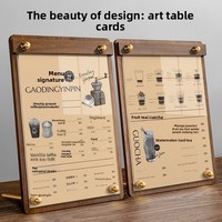 Présentoir de table pivotant en acrylique pour menus A4, listes de prix, signalisation publicitaire pour cafés, salons de thé, restaurants haut de gamme et usage domestique